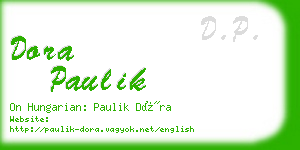 dora paulik business card